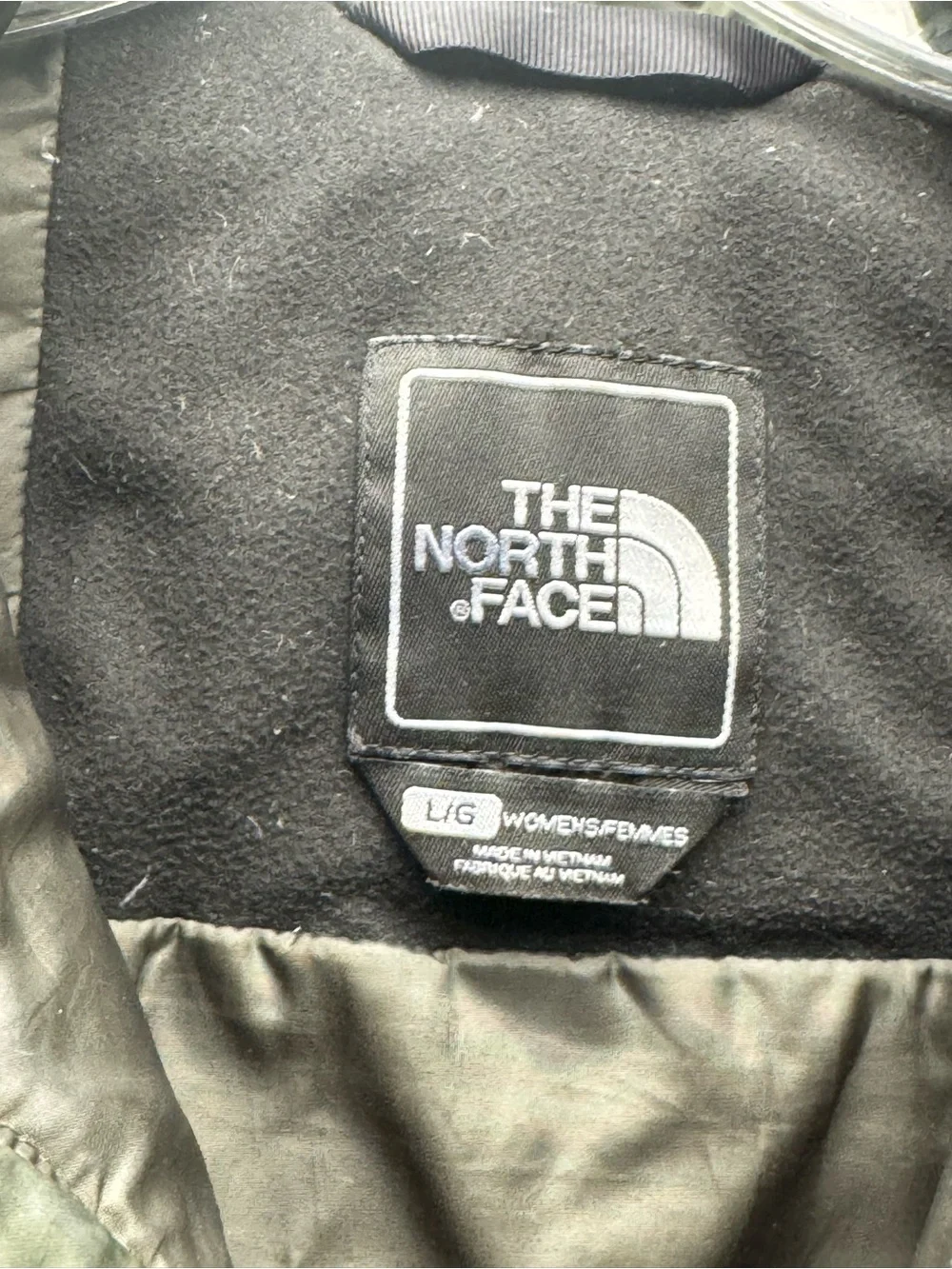 The North Face Women's Olive Aconcagua Jacket Goose Down Insulated Size Large